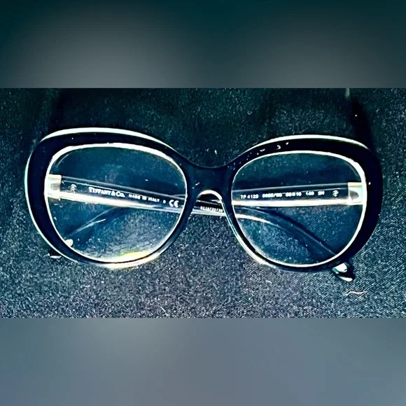 Tiffany & company black and Tiffany blue frames. Must get lenses removed profess - Picture 1 of 6
